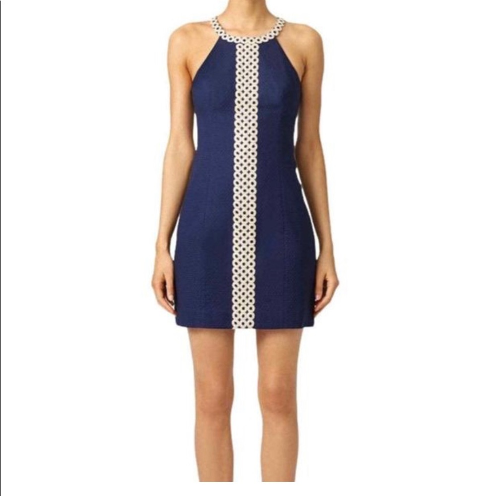 Lilly Pulitzer Sasha Shift Dress in true navy sz 0
